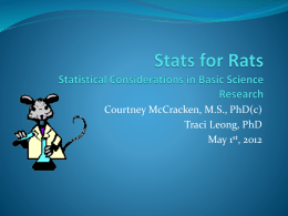 Stats for Rats PowerPoint Slides
