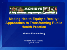 Making Health Equity a Reality
