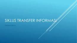 Siklus transfer informasi serta peran perpustakaan