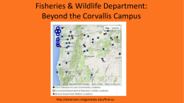 Beyond the Corvallis - Department of Fisheries and Wildlife