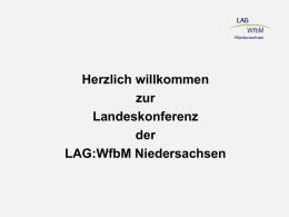 PowerPoint-Präsentation - LAG Niedersachsen WfbM