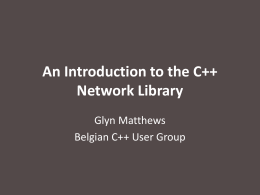 “An introduction to the C++ Network Library” by