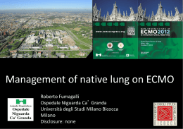 Management of native lung in ECMO