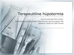 Terapeutiline hüpotermia - Eesti Perinatoloogia Selts