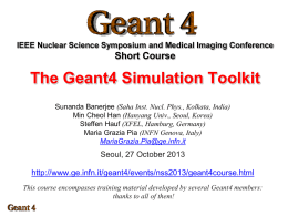 Geant4 User Interface (UI)