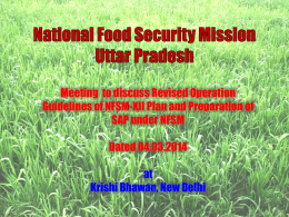 Uttar Pradesh - National Food Security Mission