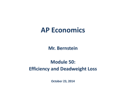 Module 50 - Efficiency and Deadweight Loss