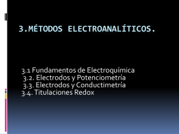3.1 Fundamentos de Electroquímica