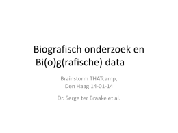 Biografisch onderzoek en Bi(o)g(rafische) data