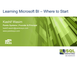 Learning Microsoft BI &ndash; Where to Start