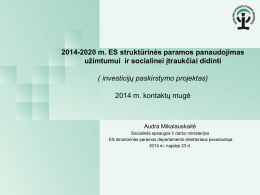 mln. LTL - 2014-2020 Europos Sąjungos fondų investicijos Lietuvoje