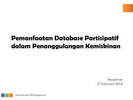 Bappenas - Paparan Pemanfaatan Database Partisipatif dalama PK