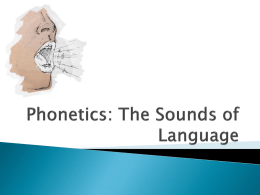 Phonetics