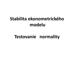chowov test stability