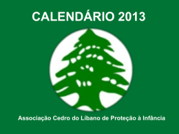 março 2013 associação cedro do líbano de proteção à infância