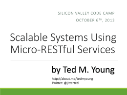 SVCC2013-Micro-RESTful Services