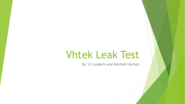 Vhtek Leak Test