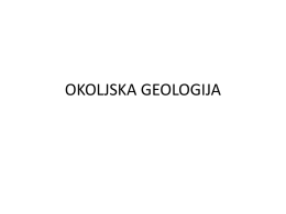 OKOLJSKA GEOLOGIJA