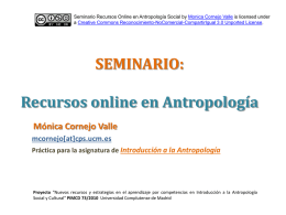 Recursos online en Antropología - Universidad Complutense de