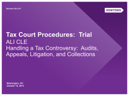 ALI-CLE-2013-Tax-Court-Procedures_-Trial