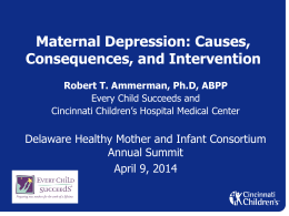 Maternal Depression and its Impact on Maternal