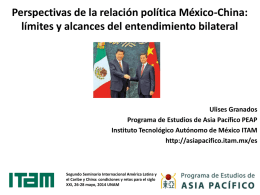 Perspectivas de la relación política México-China - red ALC