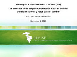 Los entornos de la pequeña producción rural en Bolivia
