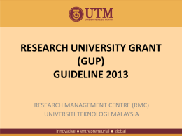GUP2013-guideline (as an important reference) - K