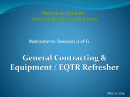 General Contracting and Equipment