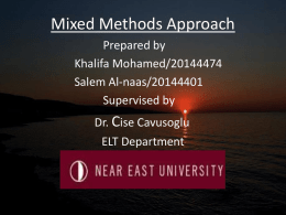 Mixed Methods Approach