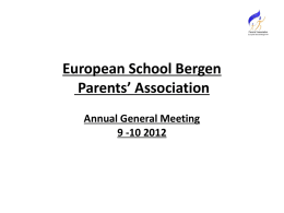 Bild 1 - Parents`Association of the European School Bergen