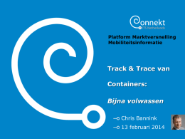 Track & Trace techniek van containers bijna volwassen