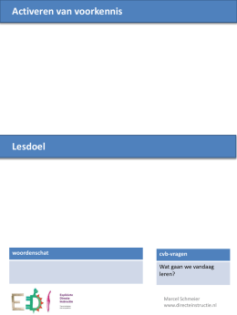 Lessjabloon leeg - Directe Instructie