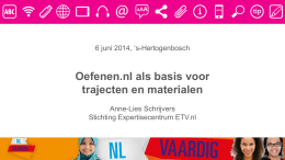 `Oefenen.nl` als basis voor trajecten en materialen
