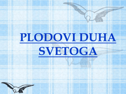 Plodovi Duha Svetoga