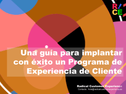 Diapositiva 1 - Radical Customer Experience