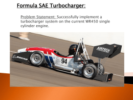 FSAE Turbocharger - Kevin Ferraro