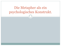 metapher - Kognitive Systeme