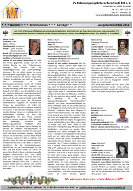 Newsletter November 2012 - Förderverein Betreuungsangebote in