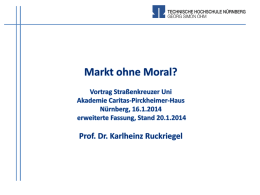 Markt oder Moral?, Vortrag Straßenkreuzer Uni, 16.1.2013