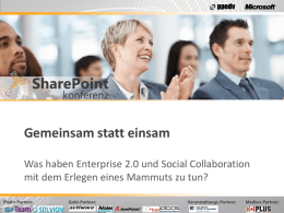 SharePoint Konferenz Vienna 2013 - Gemeinsam statt