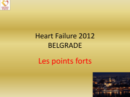 BELGRADE 2012 CONGRES HEART FAILURE DE L ESC
