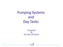 Pumps and Day Tanks - Critical Fuel Systems