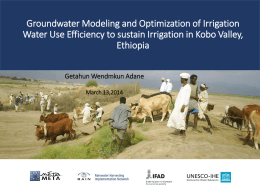 Groundwater Modeling and Optimization of Irrigation Water Use