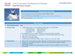 Cisco Commerce Workspace for Partners Public Sector Partner