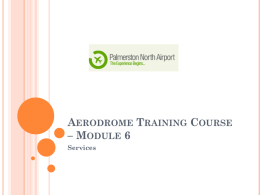 Aerodrome Inspectors Training * Module 6