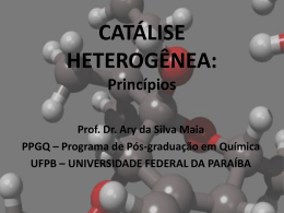 catálise - principios - Universidade Federal da Paraíba