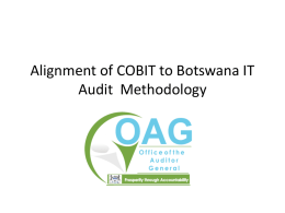 Alignment of COBIT to Botswana IT Audit Presentation