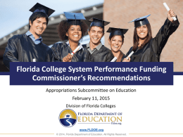 Commissioner`s FCS Performance Funding