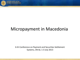 M-payments, standards and licensing in Macedonia
